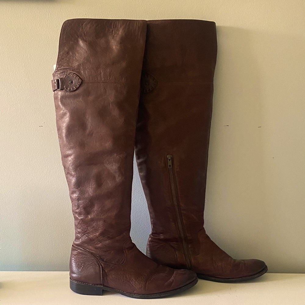 Frye Shirley Over The Knee Leather Boots